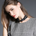 Schwarze Silk Schal Halskette für Frauen
